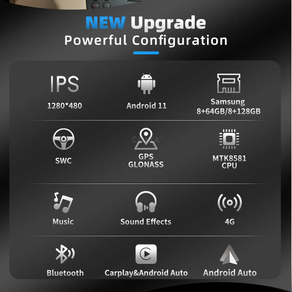 8-ядерная беспроводная автомобильная система Carplay Android 11 GPS навигация радио для