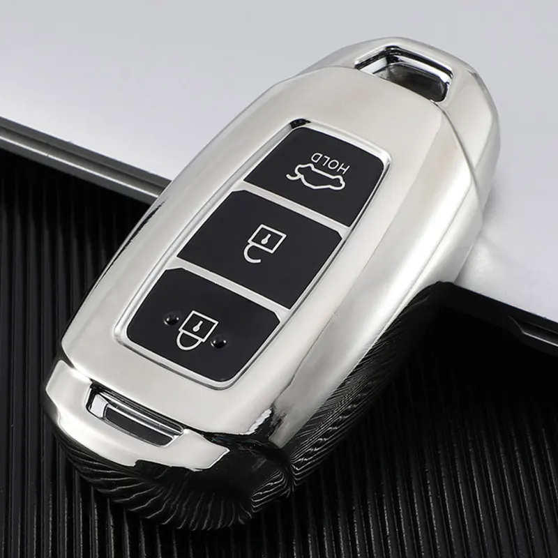 

Car Key Case Cover for Hyundai Santa Fe I30 IX35 Encino KONA Solaris Azera Grandeur Elantra Accent Shell Fob Holder Accessories