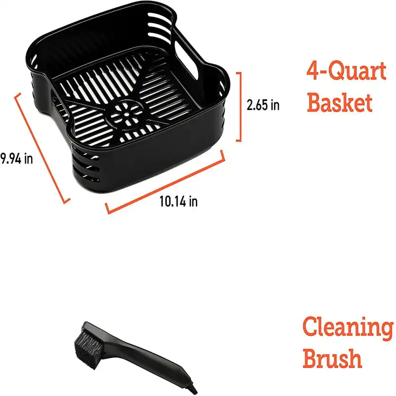 

Grill, XL Air Fryer Combo Aeroblaze, 8-in-1, 6QT, Exclusive Bonus Meat Thermometer, Voice , Black