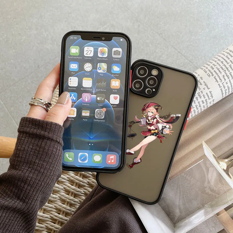

Skin Feeling Genshin Impact Game Roles Phone Case For iPhone 14ProMax 14Plus 13Pro 13 12Mini 12 11 Lens Protection Phone Cover