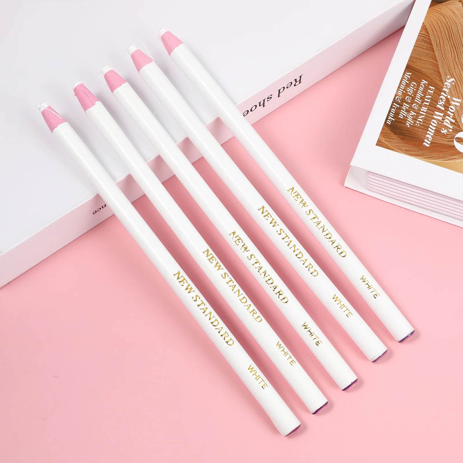 Белые мелки маркеры для рисования карандаш мел машина шитья практичная ткань