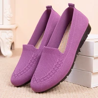 casual womens shoes summer mesh breathable flat shoes ladies comfort light sneaker socks women slip on loafers zapatillas muje