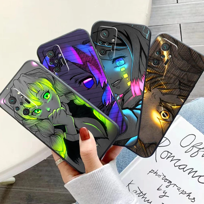 

Demon Slayer Phone Case For Xiaomi Redmi Note 10 10X 10T 10S 9 9T 9A 9C 9S 9 Pro Silicone Cover Liquid Silicon Soft Carcasa