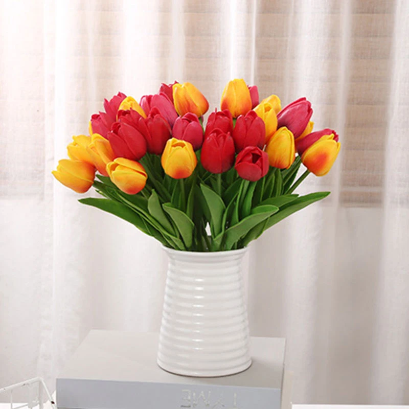 

1 PC Tulips Artificial Flowers PU Calla Fake Flowers Real Touch Flowers for Wedding Decoration Home Party Decoration Favors