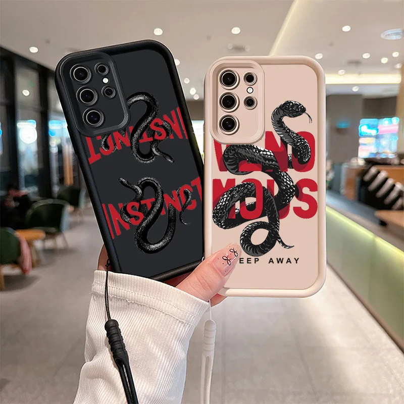 Чехол для телефона со змеиными графическими глазами и веревкой Xiaomi 12T 11Lite 14 Poco F5 F4