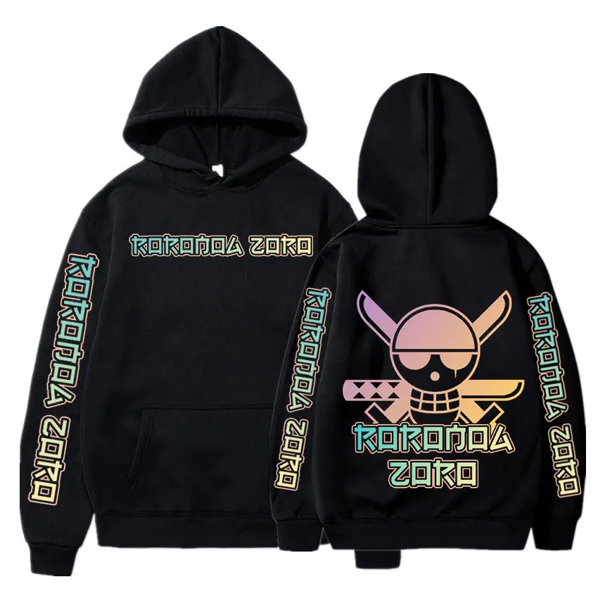 

Anime Roronoa Zoro Hoodie Women Funny Cartoon Luffy Sweatshirts Ullzang Japanese Anime 90s Graphic Kawaii Sweatshirt Female Male