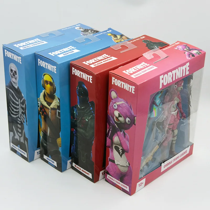 Фото Игровая фигурка Fortnite Raptor Black Knight Skull Trooper Premium Cuddle Team Leader MogulMaster, украшение для комнаты, игрушка, подарок №5