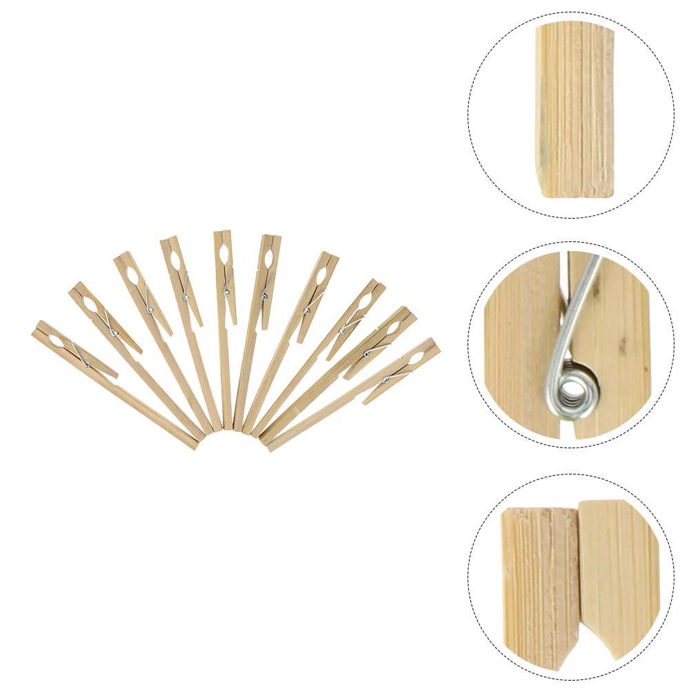 

20 Pcs Test Tube Clamp Bamboo Parts Holder Accessory Brackets Heavy Duty Accessories Wooden Experiment Apparatus Clip