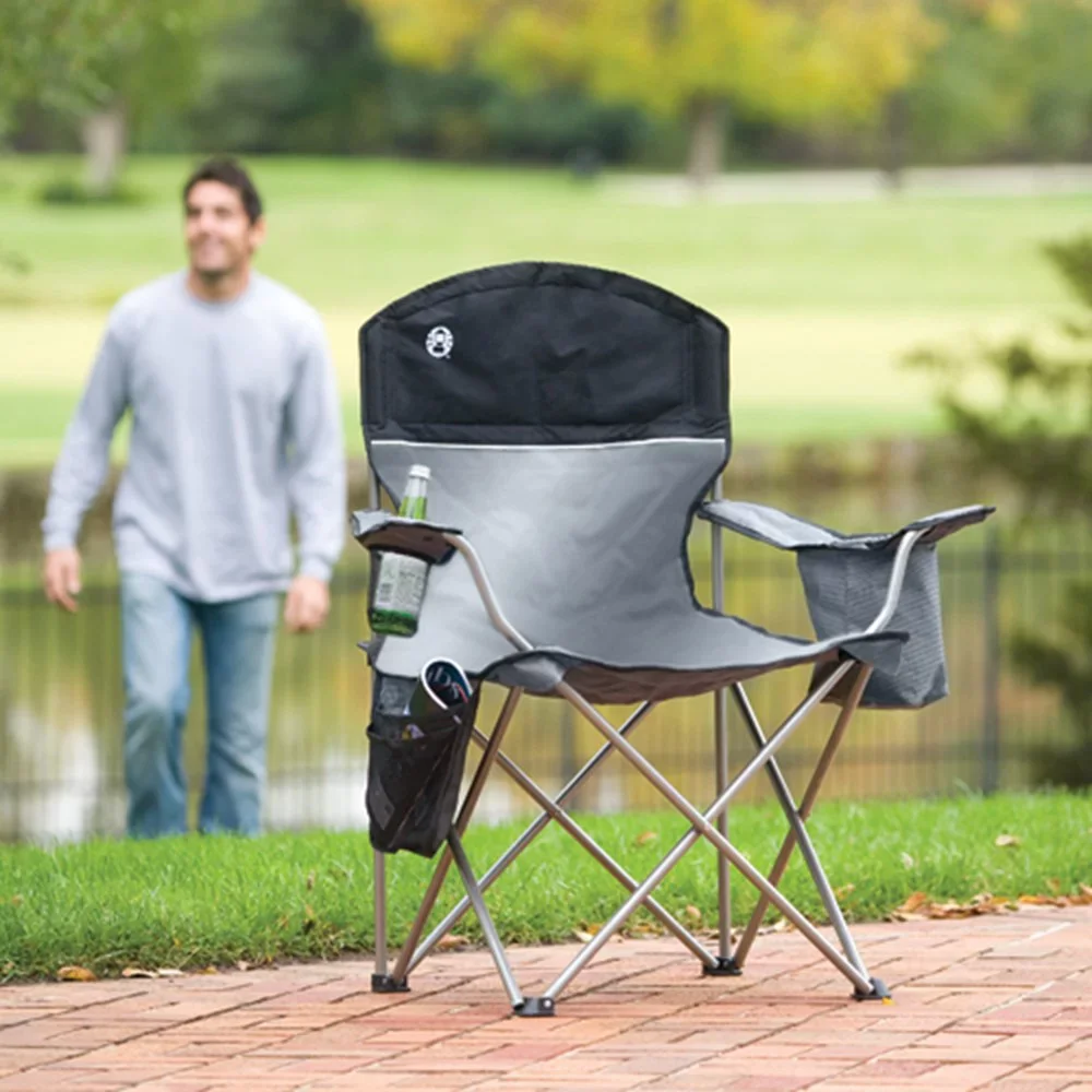 

Coleman Portable Camping Quad Chair with 4-Can Cooler