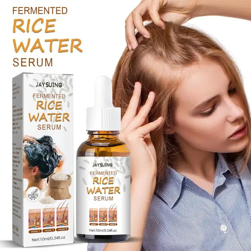 

Frizzy Repair Hair Care Rice Water Hair Growth Serum Anti Hair Loss Essential Oil Products Fast Regrowth Prevent Thinning Dry