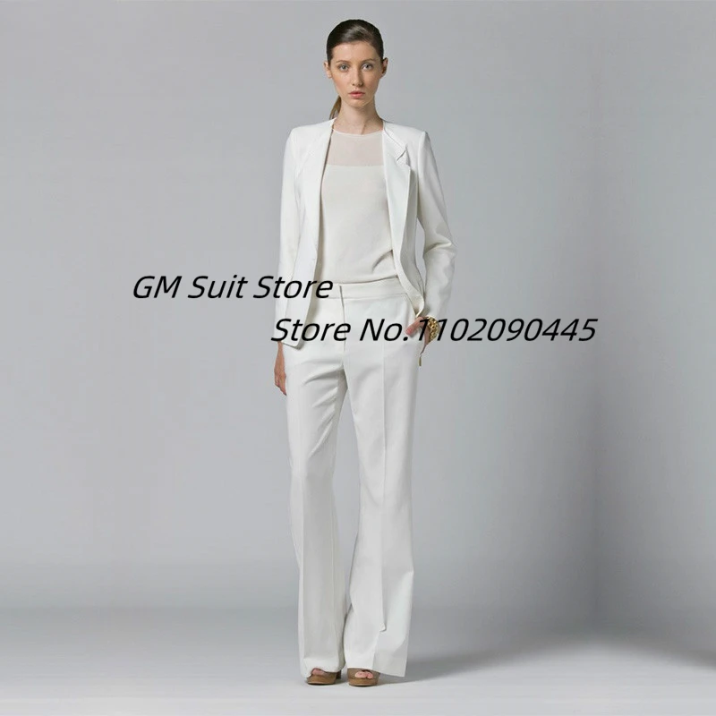 2022 Office Lady Solid Blazer Jackets Trouser Women Two Piece Set костюм женский Casual Work PantSuit