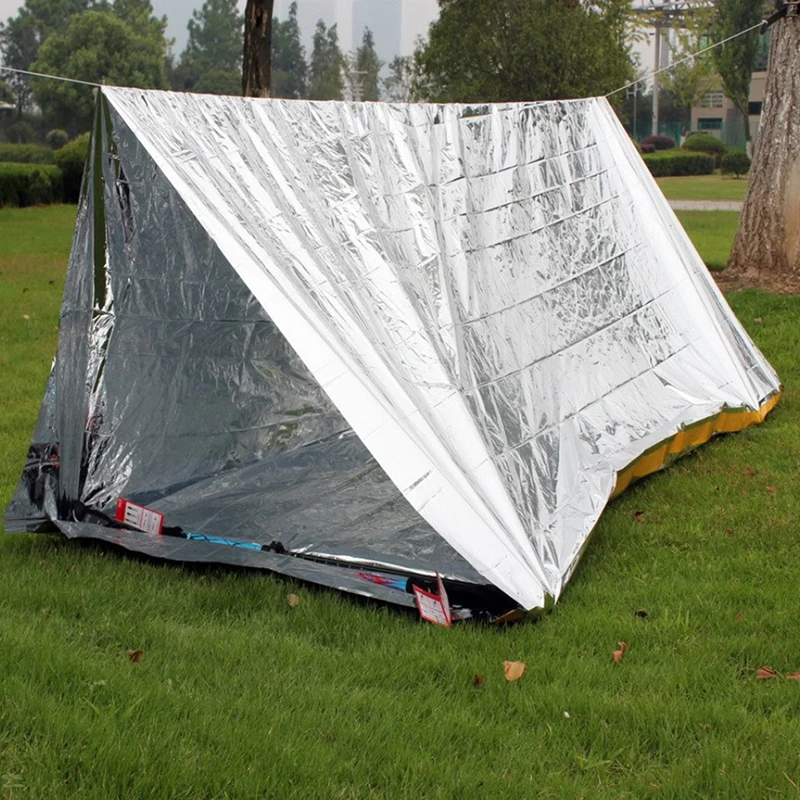 

Foldable Tent Emergency Survival Hiking Camping Shelter Outdoor Waterproof Thermal Emergency Blanket