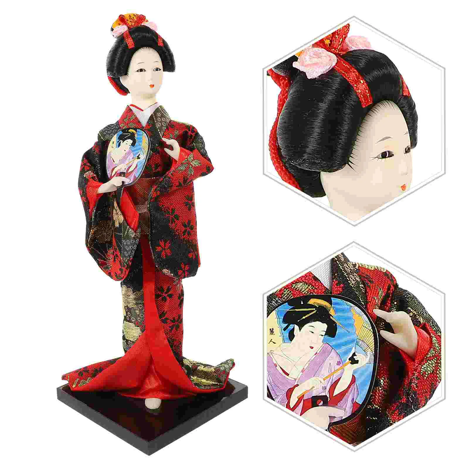 

Vintage Home Decor Geisha Ornaments Japanese Decoration Decorative Artistic Foam Desktop Folk Crafts Tabletop Kabuki Woman