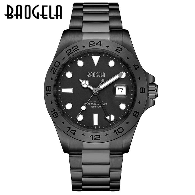 BAOGELA  Mens Watches Top Brand Luxury Waterproof Ultra Date Clock Male Steel Strap Casual Quartz Watch Men Sports Wrist Watch