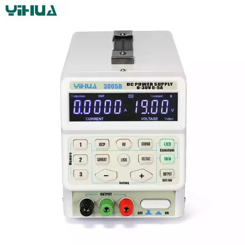

Лабораторное оборудование YIHUA 3005D CE, источник питания постоянного тока 30 в 5 А, прецизионный Регулируемый источник питания