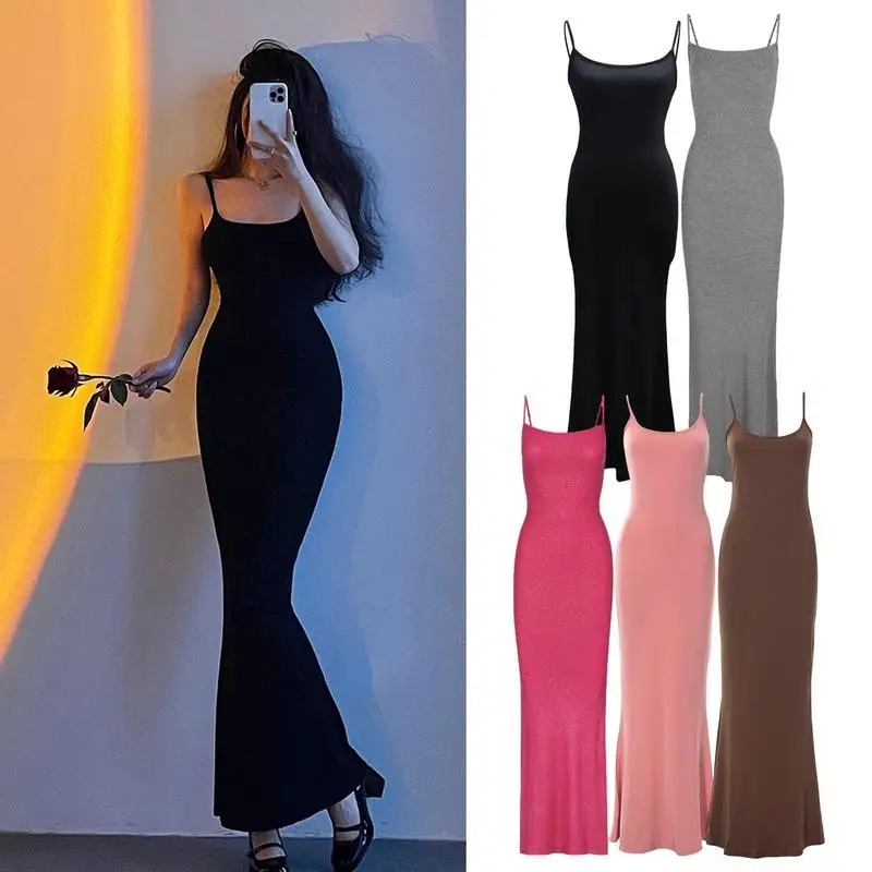 

Tight Summer Dresses Polyester Women Tight Sundress Soft Party Wear For Beach Masquerade Nightclub Casual Holiday