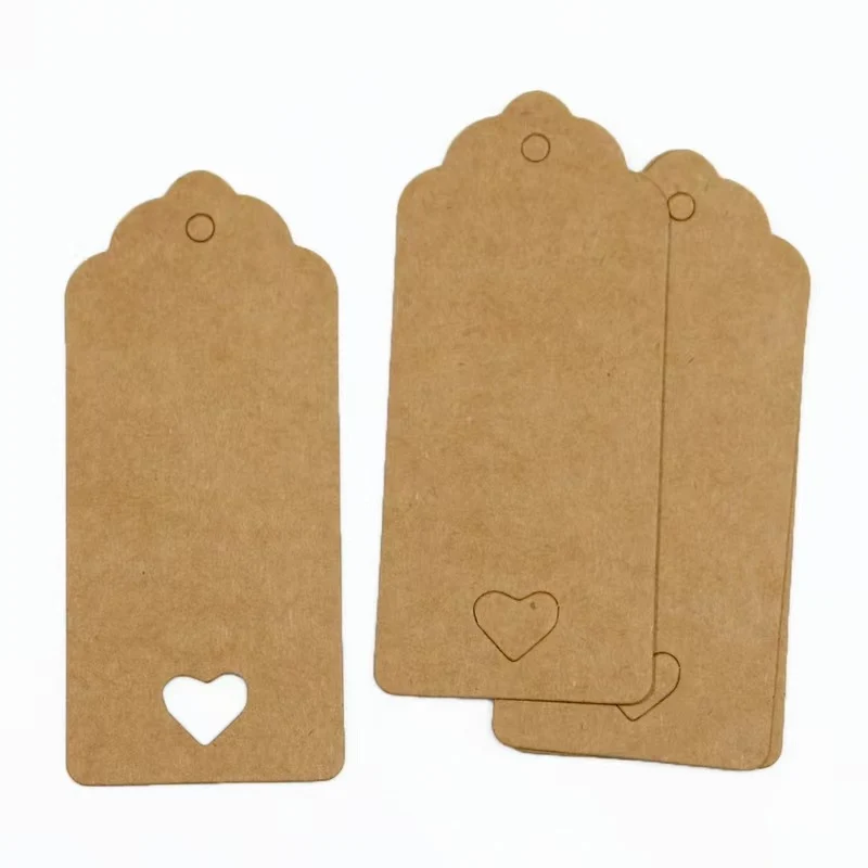 50/100 шт. полые ярлыки из крафт-бумаги