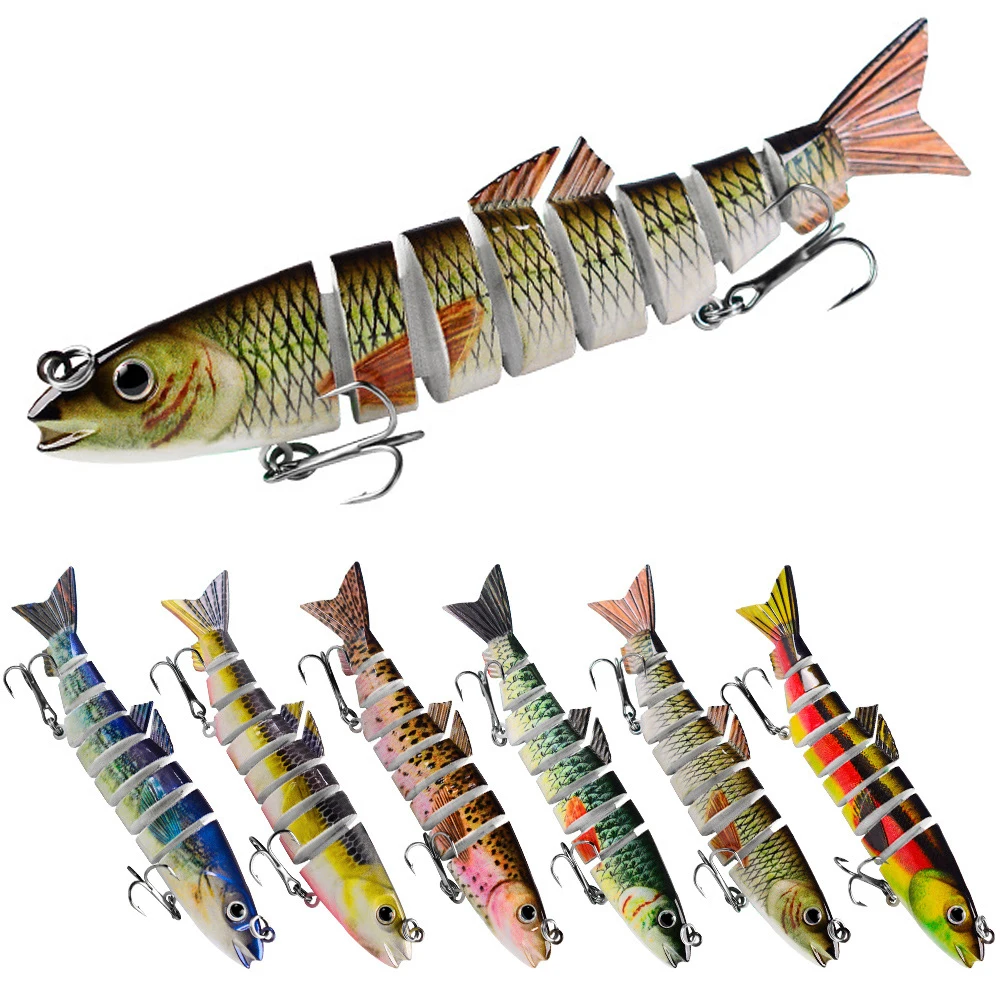 

8 Segments Sinking Wobblers 12.5cm 21.5g Fishing Lures Multi Jointed Lure Swimbait Hard Bait Fishing Tackle Bass Pike Carp Isca