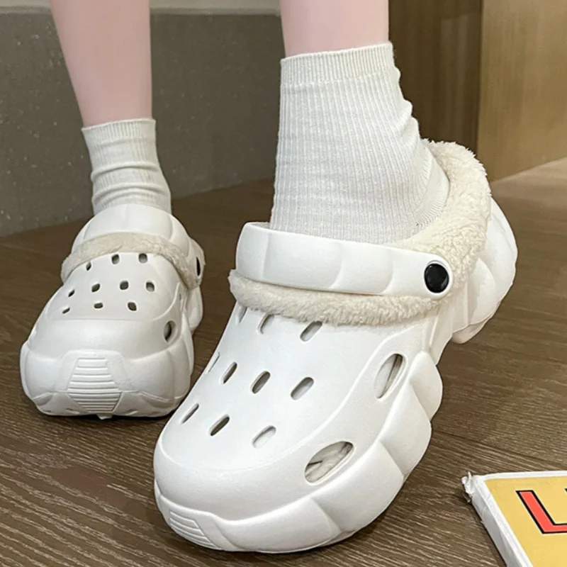 

Зимние женские тапочки на толстой подошве, домашние Нескользящие плюшевые тапочки, зимние теплые хлопковые тапочки, теплые меховые тапочки, 2024