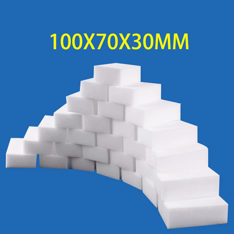 

100x70x30mm Magic Sponge Eraser White Melamine Sponge Cleaning Sponge for Kitchen Office Bathroom Cleaner Cleaning Tools 4.8