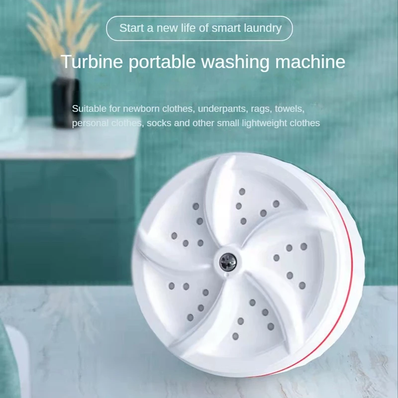 

Portable Washing Machine Mini Washing Machine Ultrasonic Turbo With USB For Home Business College Room RV Apartment