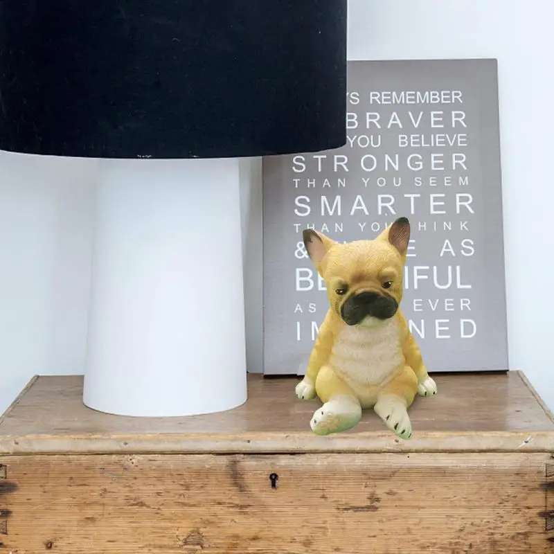

Nordic Handmade French Bulldog Resin Crafts Pug Statue Living Room Decor Figurines Home Decoration Accessories Desktop Ornament