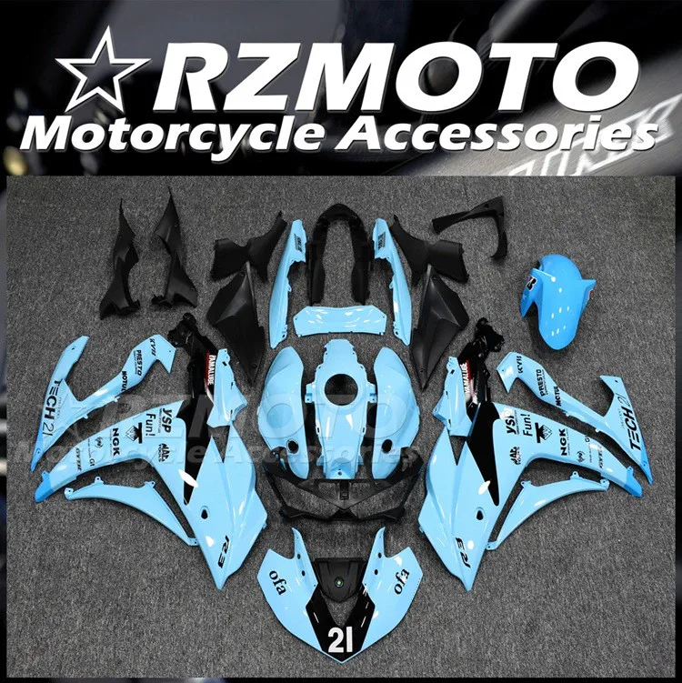 

4 подарка, новый комплект обтекателей из АБС-пластика для YAMAHA YZF-R3 15 16 17 18 YZF-R25 R3 R25 2015 2016 2017 2018, комплект обтекателей небесно-голубого цвета