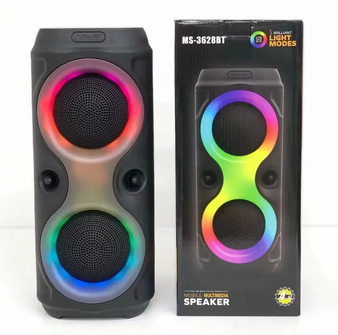 Беспроводная стереоколонка с Bluetooth двойная 4-дюймовая