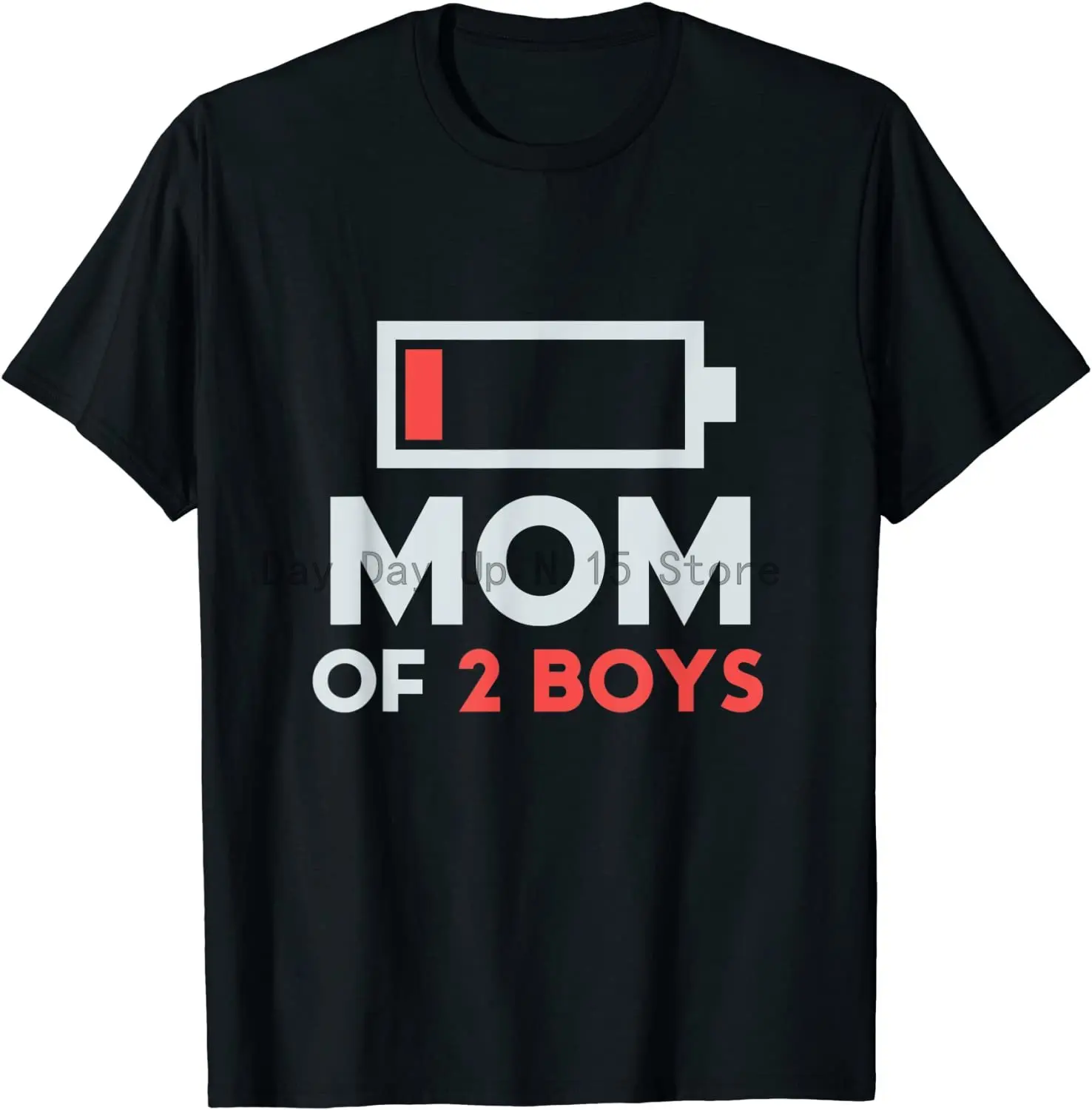 

Mom of 2 Boys Shirt Gift from Son Mothers Day Birthday Women T-Shirt