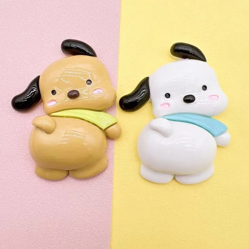 

Cute cartoon sanrio pochacco anime kawaii resin material girly heart creative fashion mobile phone case patch jewelry gift toys