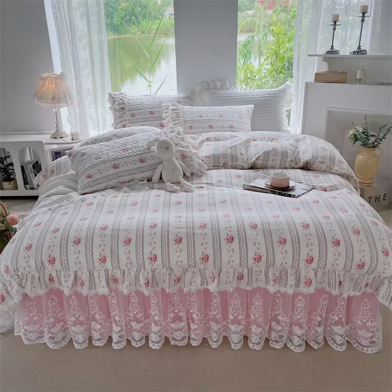 Шикарный комплект пододеяльников из хлопка King Size двуспальная кровать с