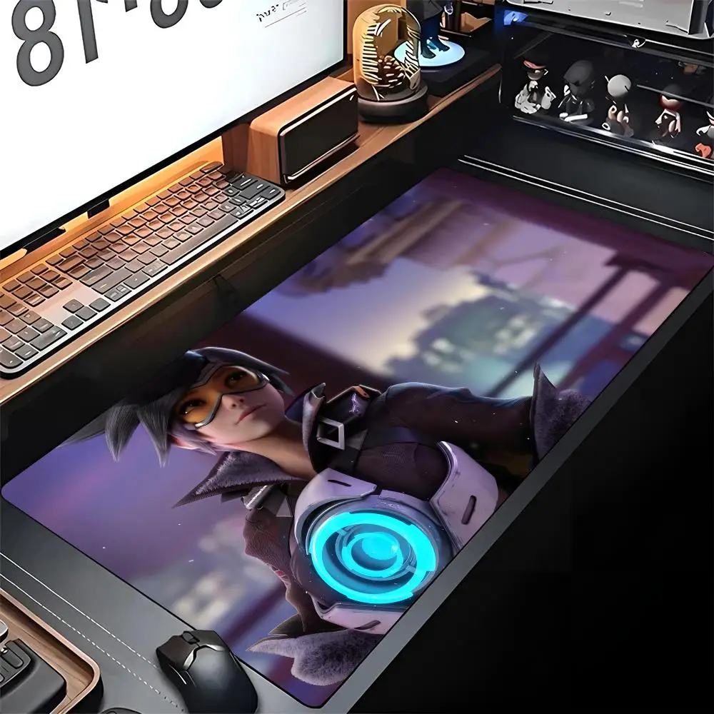 Фото Большой игровой коврик для мыши Overwatch с резиновым основанием, для геймеров, с рисунком животных, для ноутбука и компьютера №1