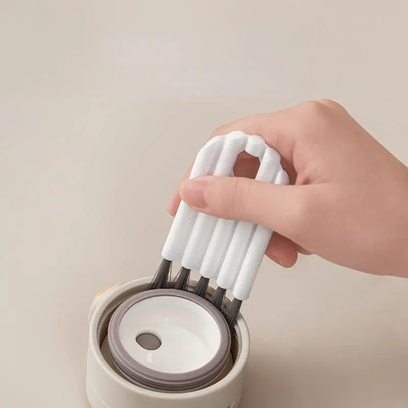 

Bottle Cup Lid Cleaning Brush Milk Bottle Brush Cup Cover Brush Groove Gap Brush Household Soft Bristles Kitchen Cleaning Gadget