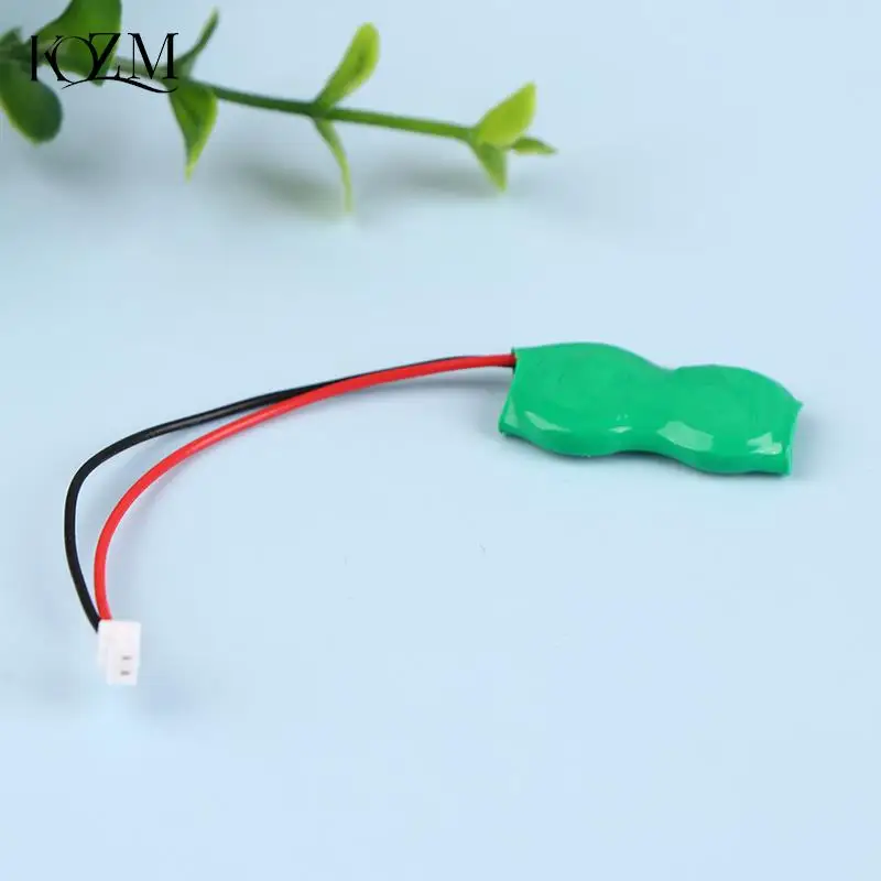 1Pcs 20mAh 2.4V Ni-MH With line BIOS CMOS Rechargeable Button Cell Battery Ni MH Batteries
