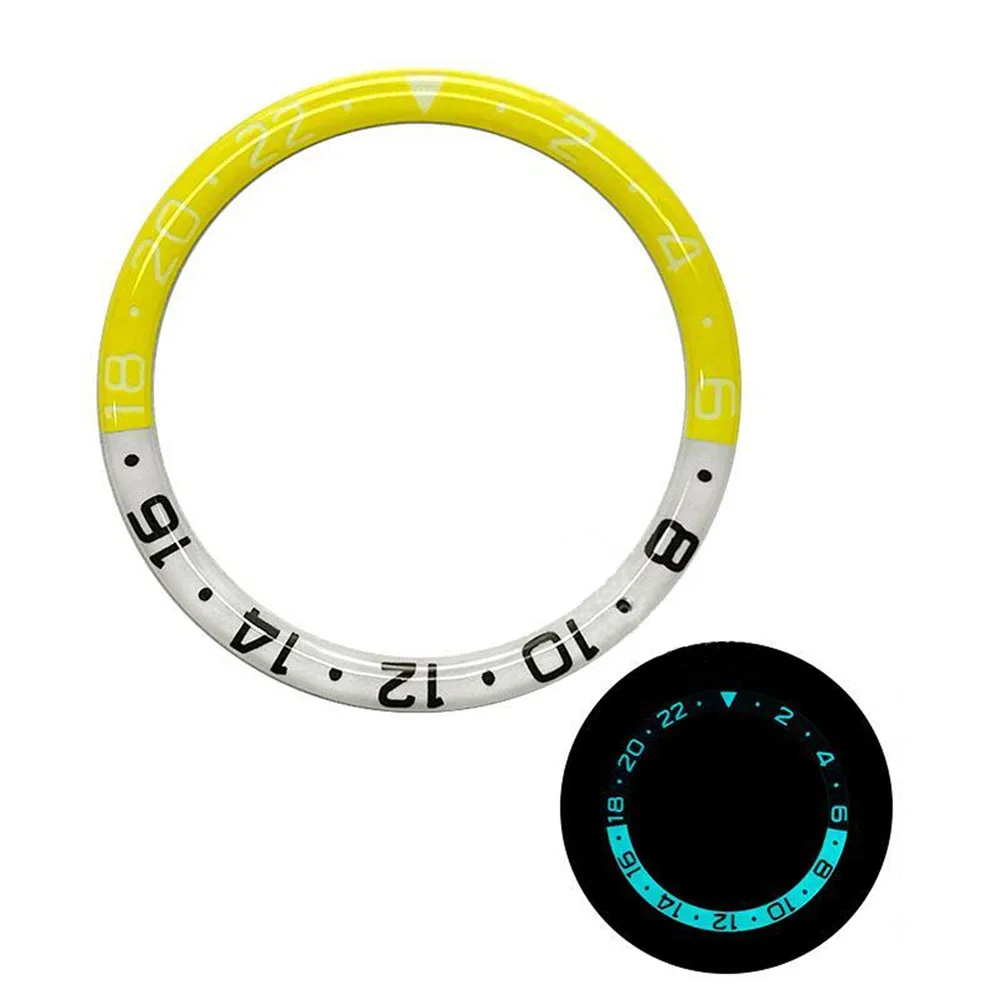 38mm Luminous Watch Bezel for SKX007 SKX011 Diving Watches Modified Part Resin Insert Ring Replacement Bezels