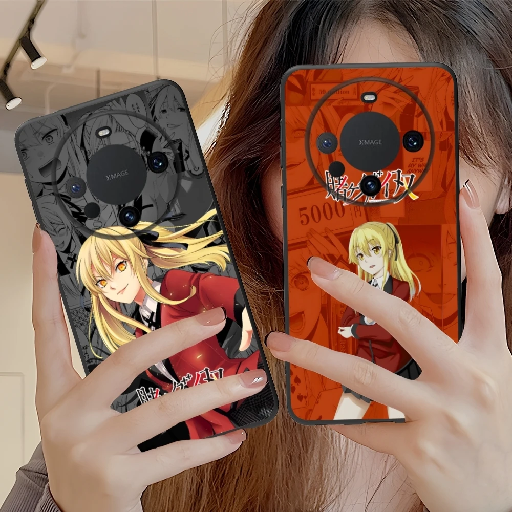 Kakegurui Mary Anime Mobile Cell Phone Case for Huawei Mate 60 50 40 30 20 10 Pro Plus Lite E 5G Black Soft Cover Shell