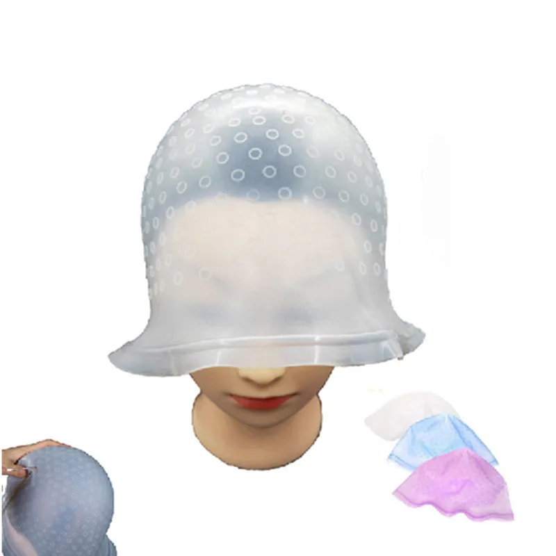 

Silicone Hair Coloring Cap Hook Needle Professional Color Dye Highlighting Reusable Set Frosting Dyeing Tools Beauty Salon