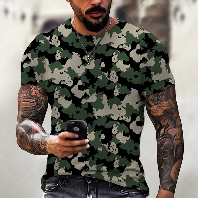 

3D Print Camouflage T-Shirt Men Women Outdoor Fashion Casual O Neck Short Sleeve Summer Street Sports Military T Shirts