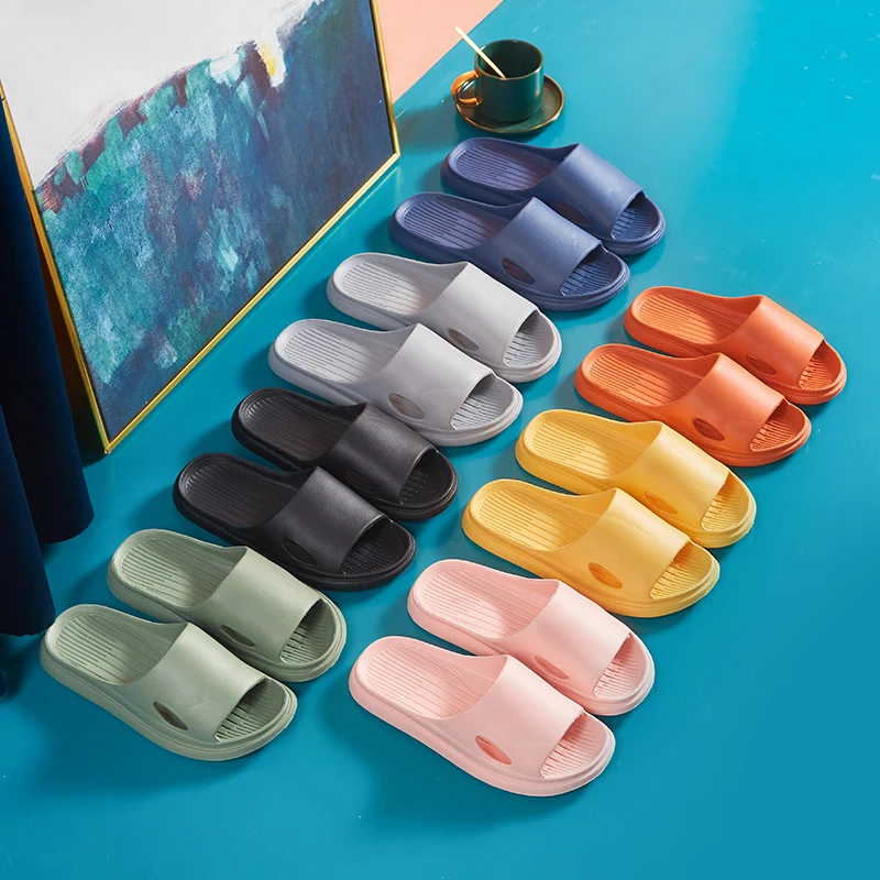 

Home Slippers Summer Thick Platform Womens Men's Sandals 2021 Indoor Bathroom Shoes Anti-slip Soft Sole Slide EVA Beach Sandals