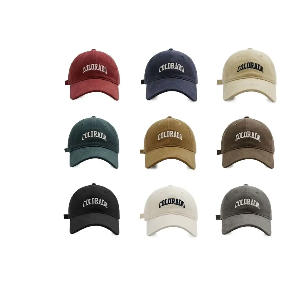 

Hat Embroidery Streetwear English Letters Cotton Korean Style Sun Visor Adjustable Peaked Cap Women Baseball Cap