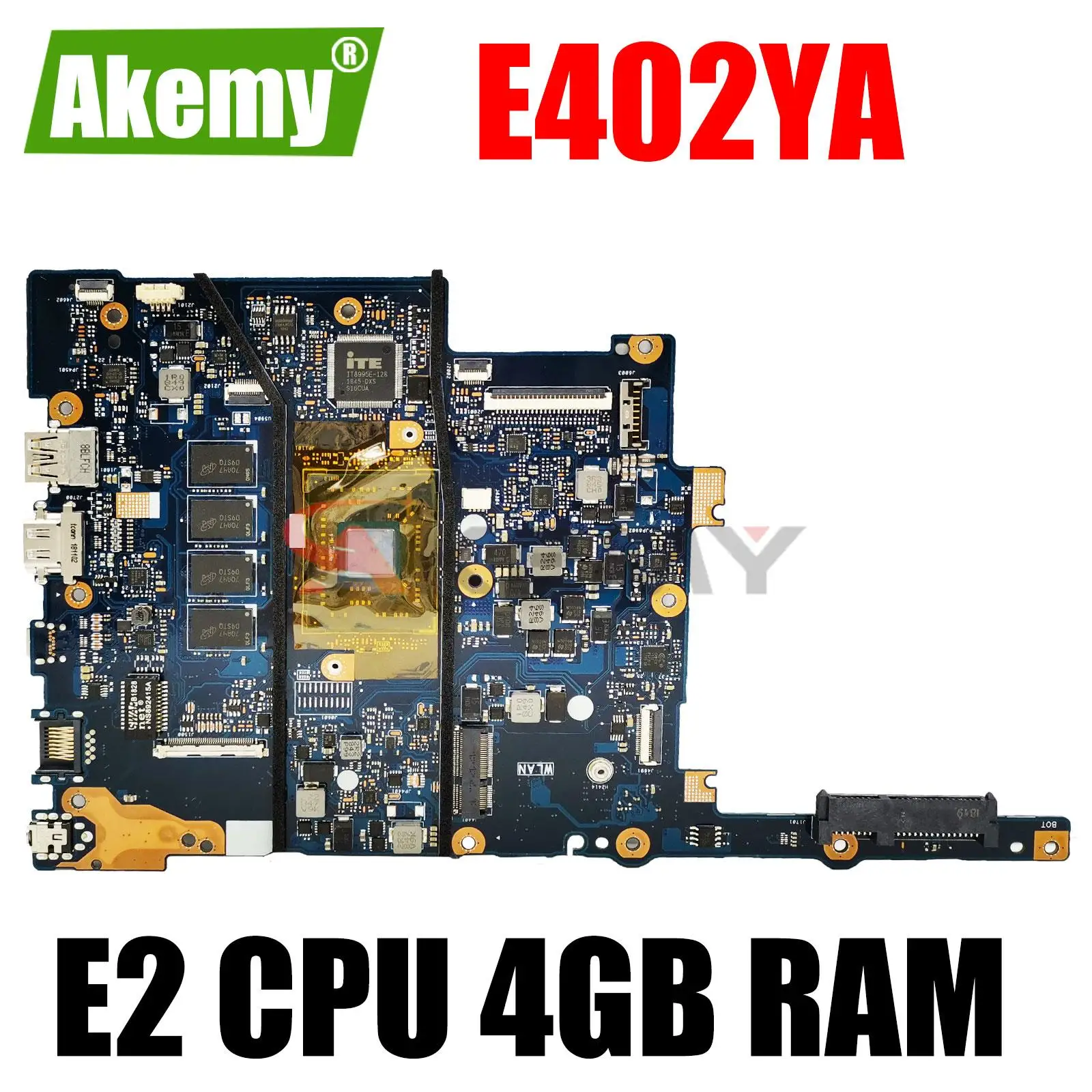 Материнская плата для Asus E402 E402Y E402YA Laotop, оригинальная материнская плата E402YA с процессором E2, 4 Гб ОЗУ, протестированная полная 100%