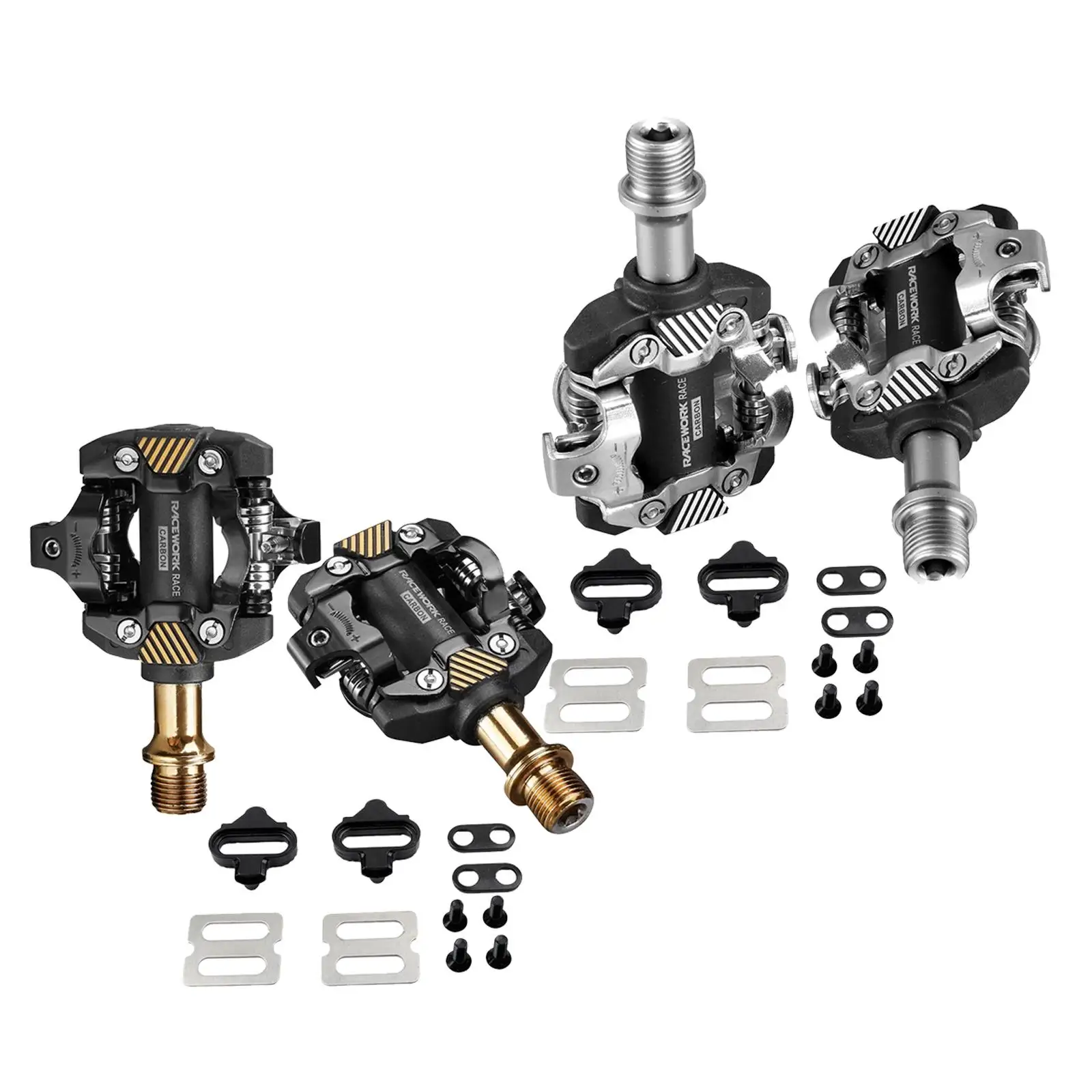 Велосипедные Углеродные педали набор шипов педаль без клипсов для езды на горном