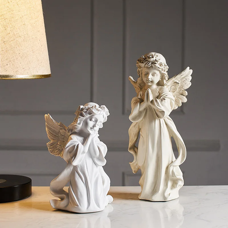

Home Decoration Accessories Modern Angel Baby Model Resin Figurines Living Room Decoration European Miniatures Office Desk Decor