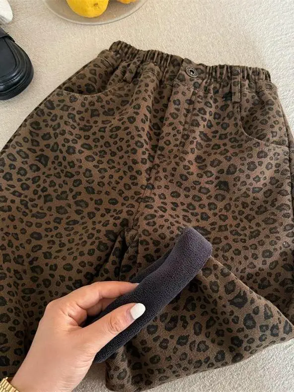 Прямые спортивные штаны на флисовой подкладке для мальчиков и девочек осень-зима