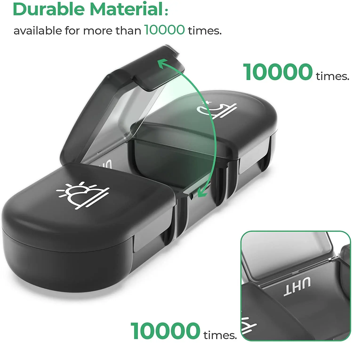 Pаспродажа Органайзер для таблеток на неделю 3 раза в день, портативный дорожный контейнер для таблеток на 7 дней с большими контейнерами для таблеток, ...