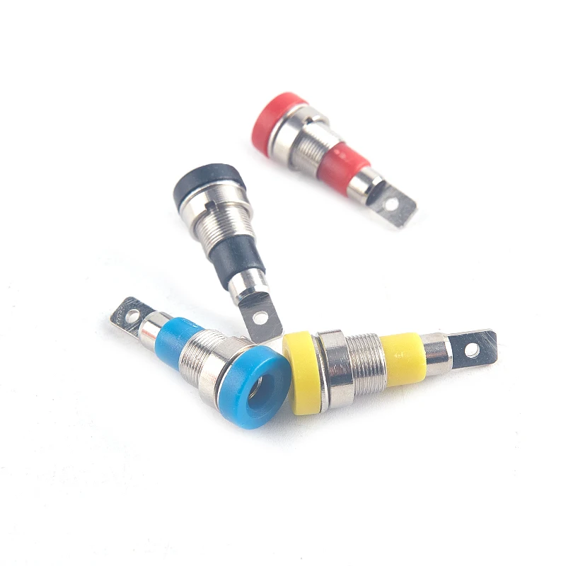 

5Pcs 4mm Banana Female Jack Socket Connector Binding Post Panel Mount Adapter Banana Female Jack Socket