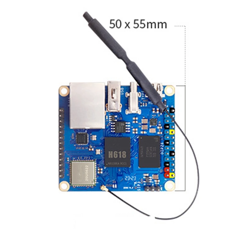 Для Orange Pi Zero3 Макетная плата 4 ГБ ОЗУ H618 Wi-Fi5 + BT5 Gigabit LAN Android12 Debian12 с радиатором