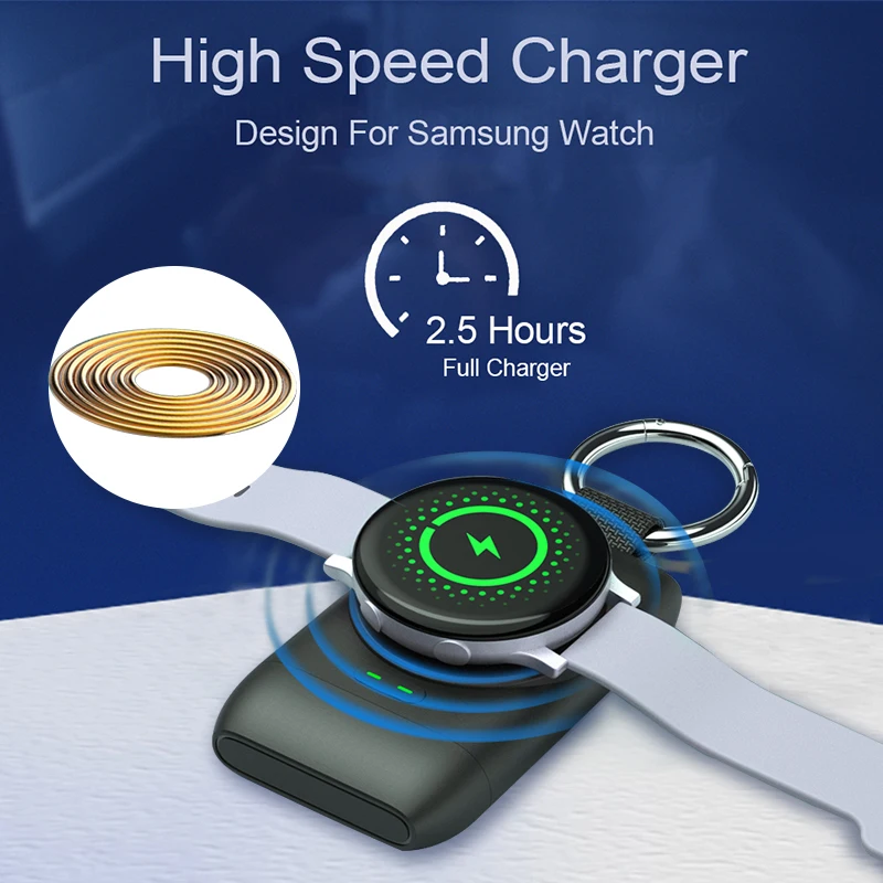 charger for galaxy watch active 2 1400mah power bank wireless charging for samsung galaxy watch 34 gear s3 portable magnetic free global shipping