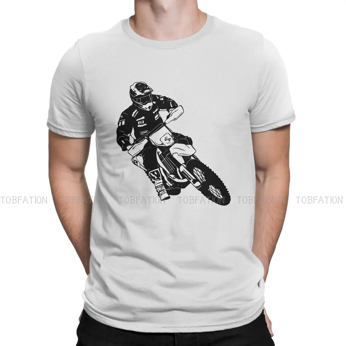 

Moto gp TShirt for Men Supermoto Humor Leisure Sweatshirts T Shirt Novelty Trendy Loose
