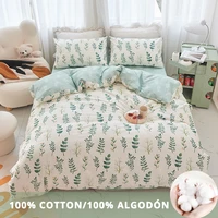100 cotton simple small fresh bedding setnordic bed cover 150133x72 fabricmoisture absorbingbreathableskin friendly